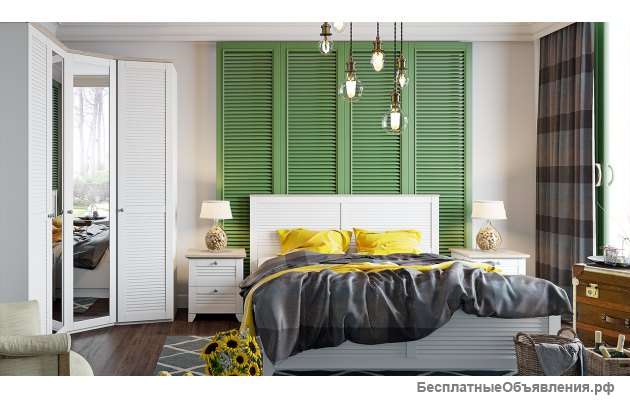 Спальня «Ривьера» (Дуб Бонифацио/ Белый)