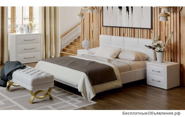 Спальный гарнитур «Элис» 5 (Белый)