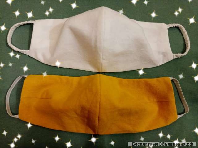 Маски многоразовые тканевые