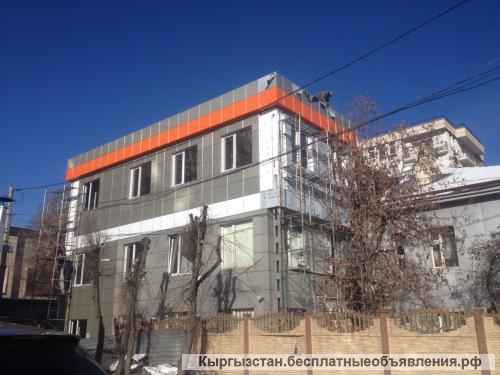 Фасадные работы, алюкобонд, сайдинг, металлосайдинг Российский огнестойкий алюкобонд