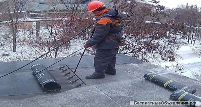 Укладка мягкой кровли