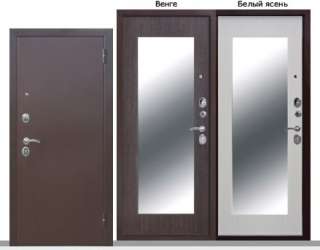 Дверь металлическая зеркало М