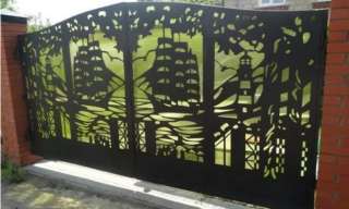 Ворота ограждения с применением лазерной резки