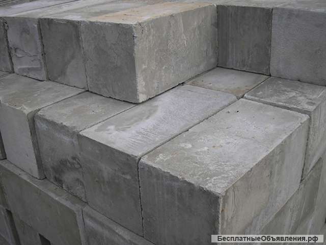 Пескоцементные блоки полнотелые 40.20.20