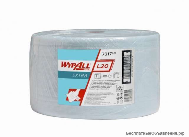 Салфетки бумажные протирочные 7317 (23,5х38см) рулон 1000шт, WYPALL