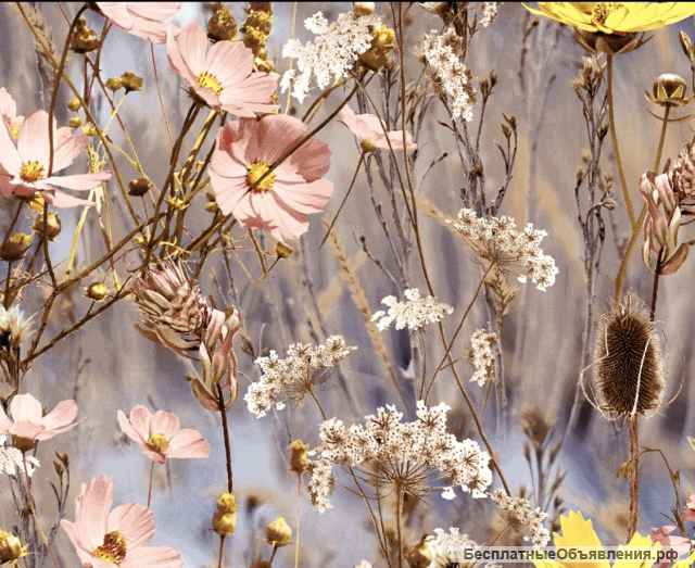 Льняные ткани набивные и крашенные