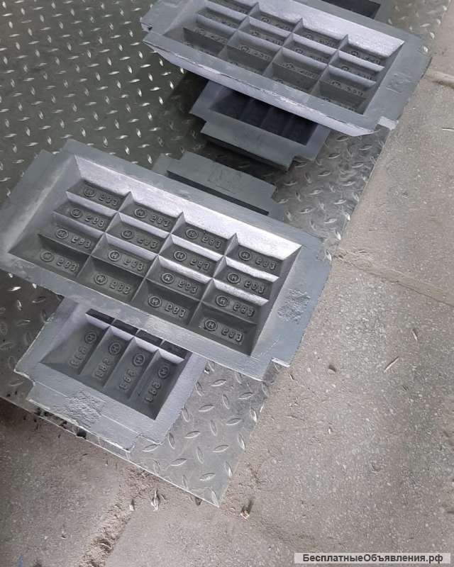 Изложницы для чушек баббита Б86, Б16