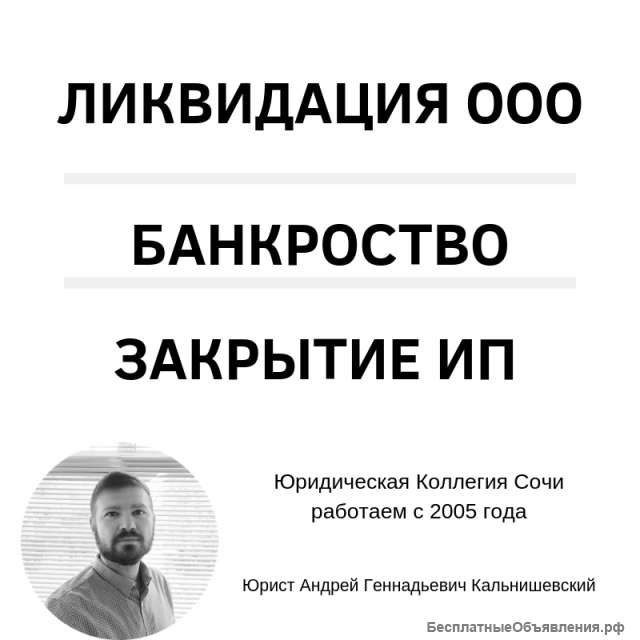 Ликвидация фирм в Сочи, Адлере