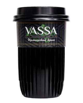 Кофе молотый VASSA в стакане с натуральным сиропом "Ирландский крем"