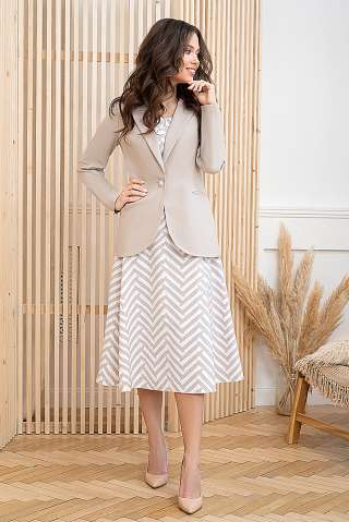 Костюм с платьем 20-362-1 от URS. В розницу и оптом