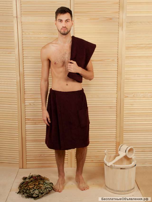 Килт махровый мужской для бани-сауны