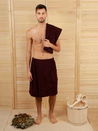 Килт махровый мужской для бани-сауны