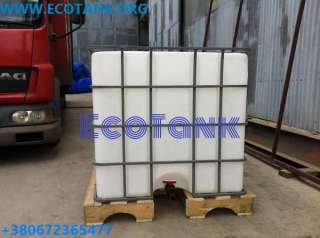 Кубовик еврокуб пищевой в обрешетке на поддоне 1000 л