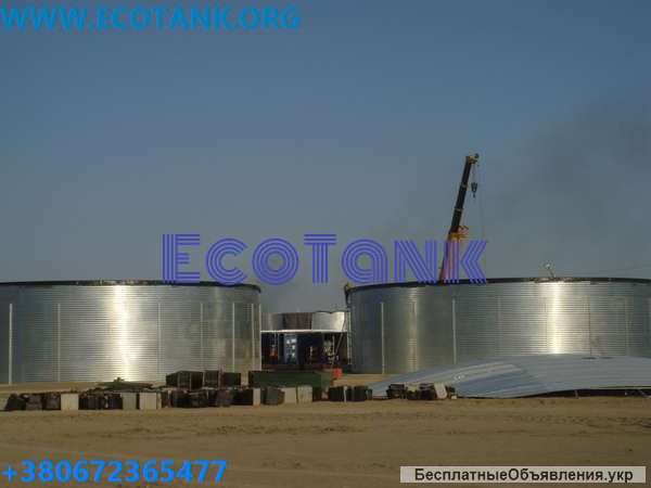 Стальной модульный пожарный резервуар рвс 5000 м3