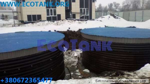 Стальной резервуар рвс 150 м3 пожарный подземный