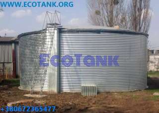 Стальной пожарный резервуар 150 м3 модульная емкость