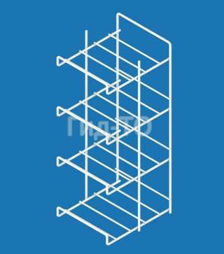 Дисплей-стойка настольная для зажигалок 4 сетчатые полки