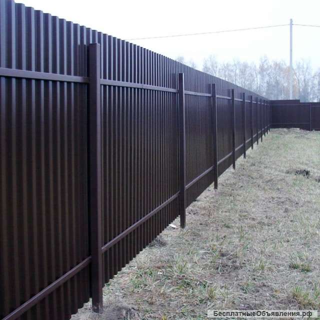 Монтаж заборов (огорождений)