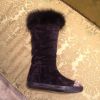 Зимние угги Miu Miu из натуральной замши