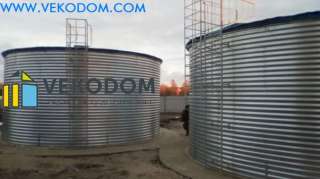 Стальная пожарная емкость 100 м3 модульная КАС рвс воды