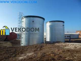 Стальной резервуар для чистой воды объемом 50 м3