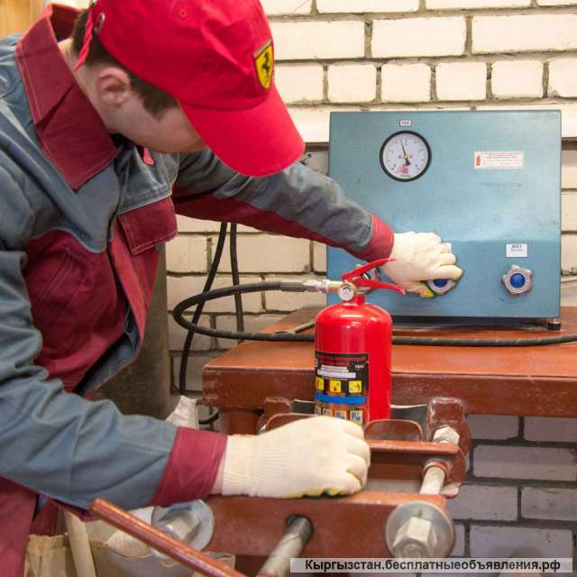 Российские огнетушители Бишкеке, углекислотные и Перезарядка огнетушителей ОП, ОУ