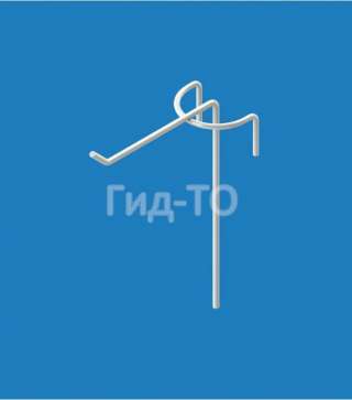 Крючок одинарный на торговую сетку 50 мм