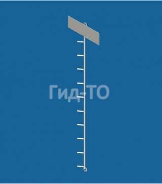 Торговый дисплей навесной металлический 10 крючков