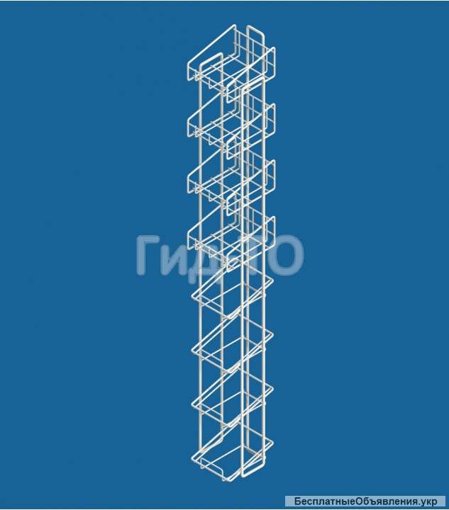 Торговый дисплей навесной при кассовый 8 полок 1 секция