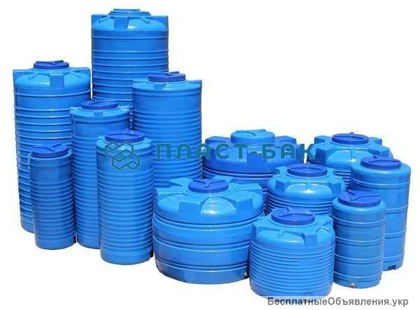 Пластиковые емкости прямоугольные для воды с краном