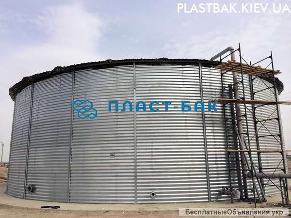 Модульная емкость 3000 м3. Пожарный стальной резервуар рвс.