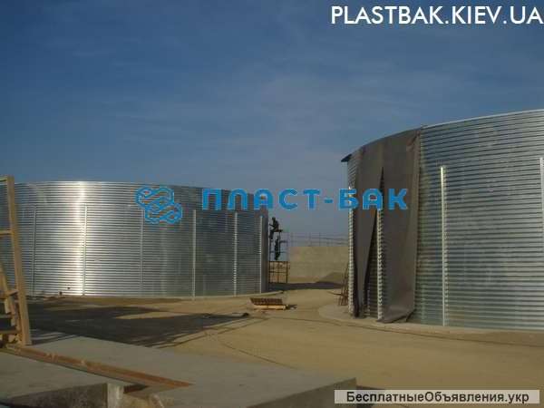 Резервуар стальной рвс 1500 м3 модульная емкость пожарная