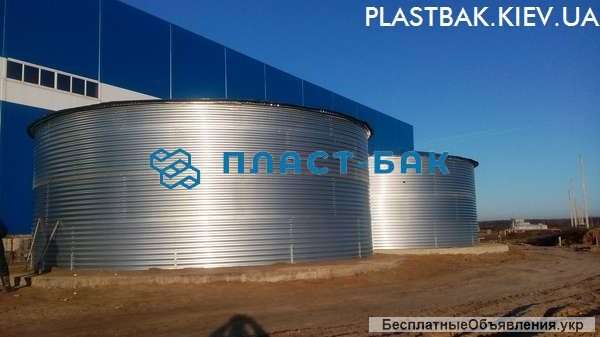 Стальной вертикальный резервуар рвс 150 м3 пожарный вода