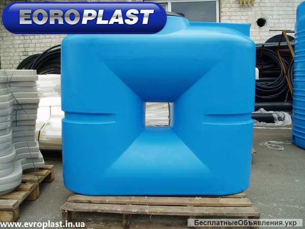 Прямоугольная кубовая пластиковая емкость для воды