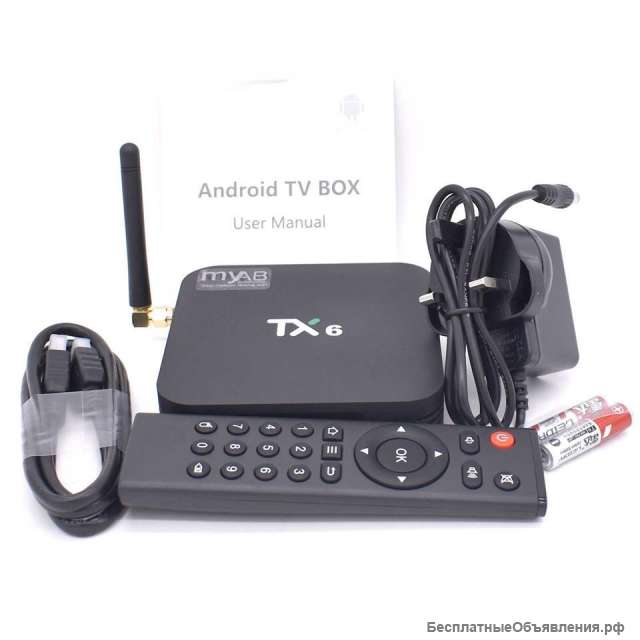Андроид тв приставка TV BOX tanix TX6 4/64GB