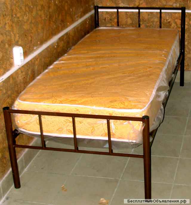 Кровати на металлокаркасе, двухъярусные, односпальные для хостелов, гостиниц, рабочих