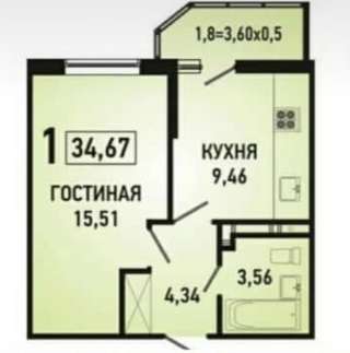 1 кв ккб жк Губернский от подрядчика
