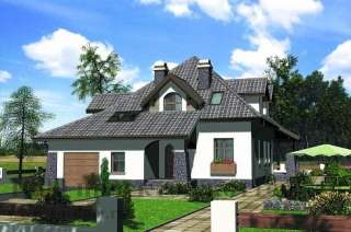 Двухэтажный кирпичный дом на 206 кв. м с гаражом.