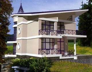 Дом из кирпича с мансардой на 209 кв. м в стиле модерн.