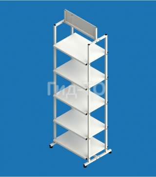 Торговая стойка металлическая под масла 5 полок