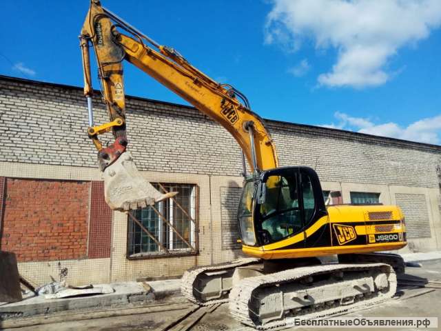 JCB JS 200 б/у экскаватор гусеничный (ковш, гидромолот)