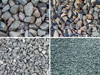 Щебень, песок, скала, чернозем, бетон