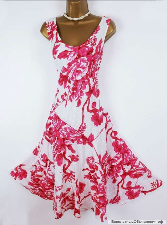 Платье с цветочным принтом, размер 46-48