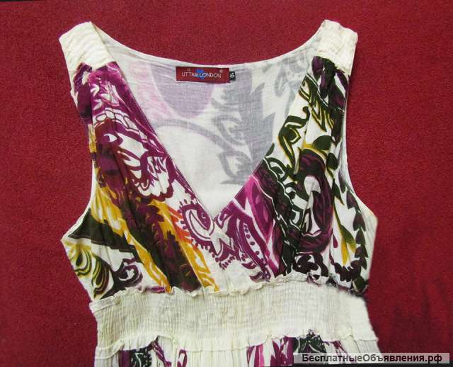 Платье летнее макси, размер 46-48