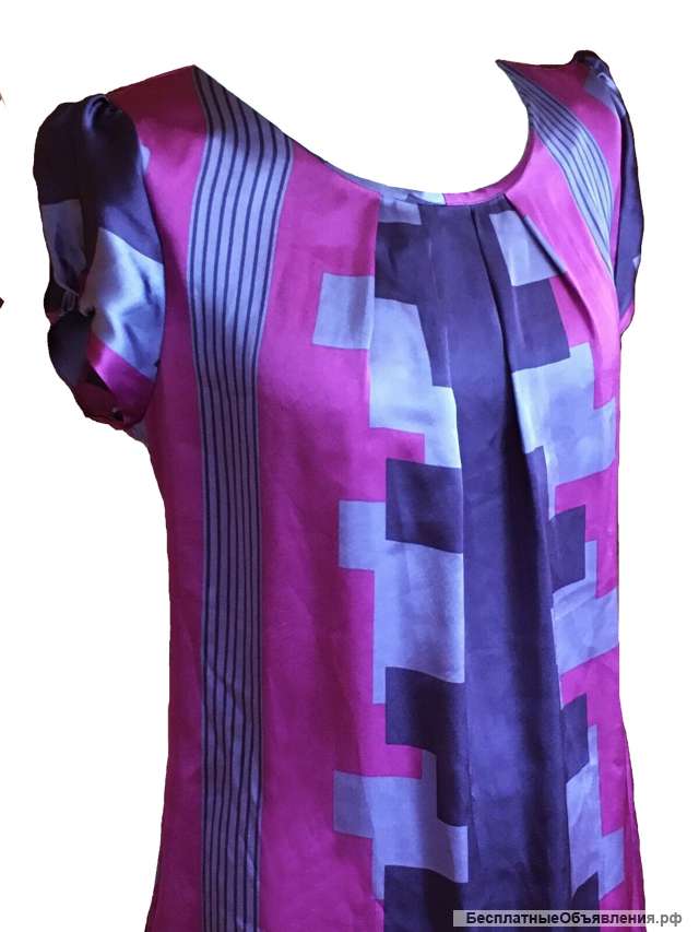 Платье с геометрическим принтом, размер 46-48