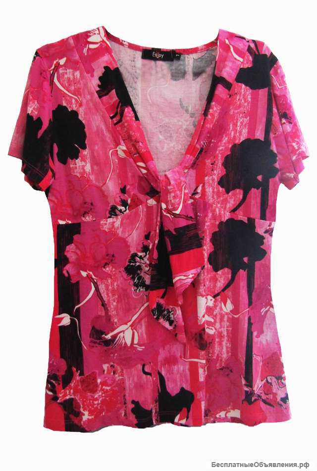 Блуза с галстуком-бантом (новая), размер 48-50