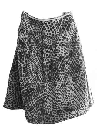 Юбка льняная с леопардовым принтом, размер 52-54