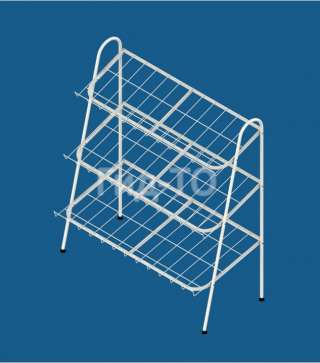 Стеллаж напольный металлический овощной 3 сетчатых полки