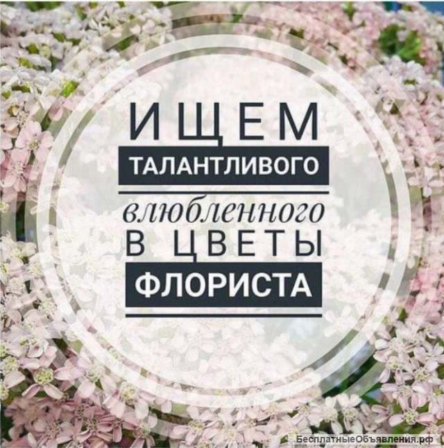 Команда Цветочницы ищет флориста