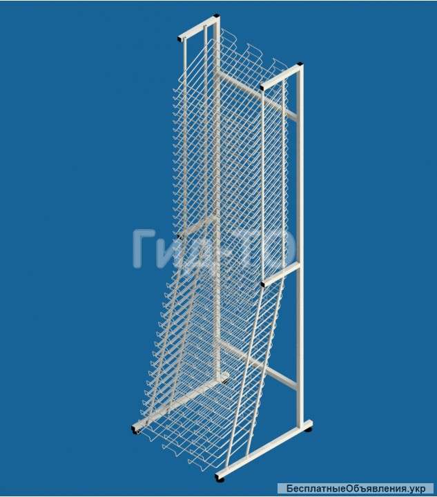 Стеллаж напольный металлический для печатной продукции